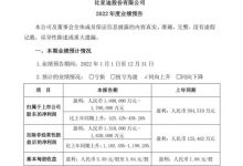 同比425% 比亚迪预计2022年净利超160亿-鹏城车网