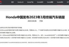 同比下滑18.8% 本田中国发布在华销量-鹏城车网