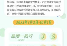 7月3日起北京将实施新一轮尾号限行-鹏城车网
