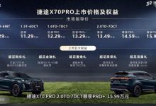 售价10.29万元起 捷途X70 PRO正式上市-鹏城车网