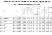 四部门发布2022年度“双积分”成绩单-鹏城车网