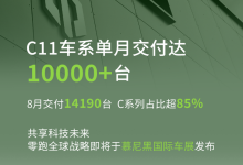 14190辆 零跑汽车公布8月新车交付量-鹏城车网
