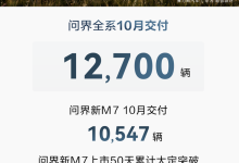 12700辆 问界公布全系车型10月交付成绩-鹏城车网