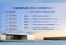 11.99万起 长安启源Q05/A07新车型上市-鹏城车网
