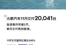 同比增长245% 小鹏11月交付新车20041台-鹏城车网