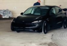 新款特斯拉Model 3高性能版无伪装谍照-鹏城车网