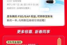 EAP 30天使用权等 特斯拉新春福利发布-鹏城车网