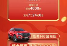 综合优惠至高4万元 哈弗推全系购车权益-鹏城车网