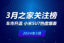 3月关注榜：车市升温 小米SU7热度爆表-鹏城车网