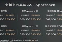 限时25.59万起 第五代EA888+华为智驾 上汽奥迪A5L Sportback上市-鹏城车网